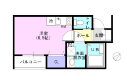 サラブレッド3(ワンルーム/1階)の間取り写真