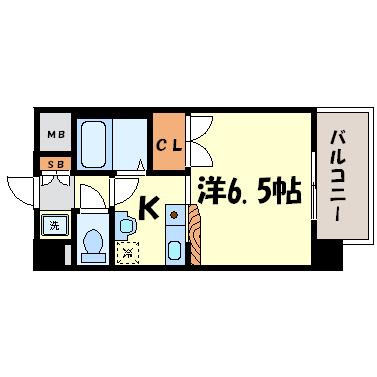 サンロード武庫之荘(ワンルーム/3階)の間取り写真