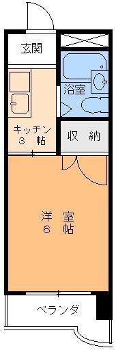 富士コーポラス(1K/3階)の間取り写真
