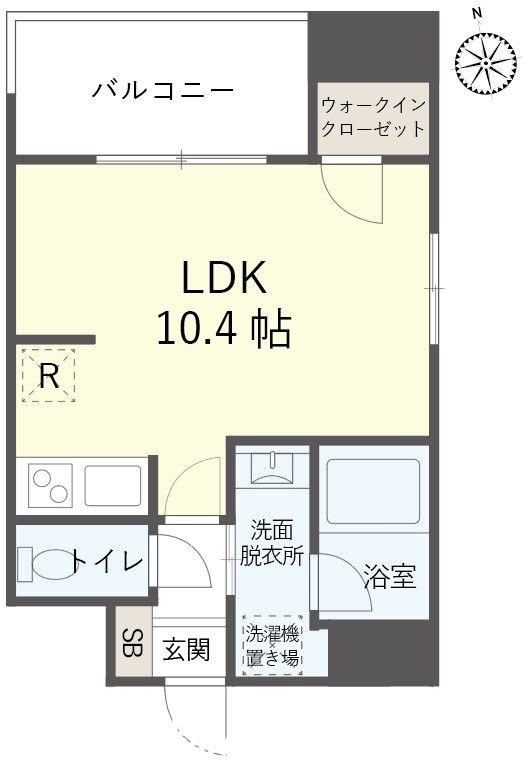 タワーズ香椎駅前(ワンルーム/8階)の間取り写真