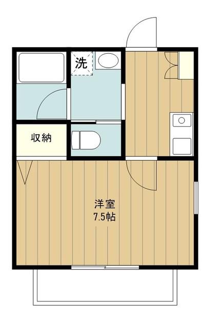 ランドホーム相模大野(1K/1階)の間取り写真