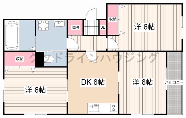 MAISON SOLEIL(3DK/1階)の間取り写真