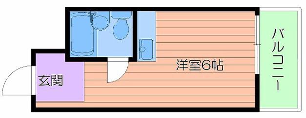 ベルノ関目(ワンルーム/2階)の間取り写真
