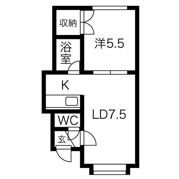 クヴァルチーラ45(1LDK/3階)の間取り写真