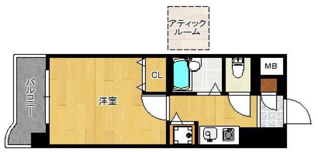 ライオンズマンション小倉駅南第2(1K/10階)の間取り写真