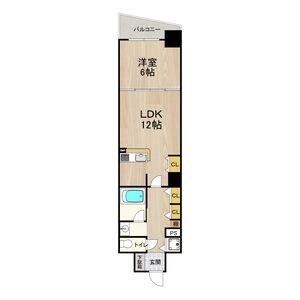 ルラーシェ難波(1LDK/7階)の間取り写真