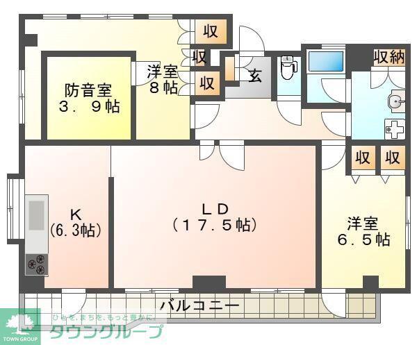 ミタムラビル(2SLDK/2階)の間取り写真