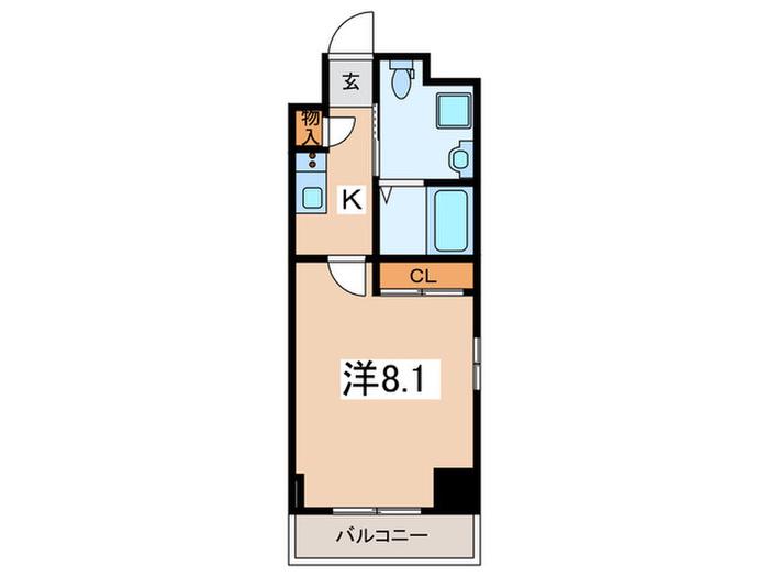 S-FORT小田原栄町(1K/10階)の間取り写真