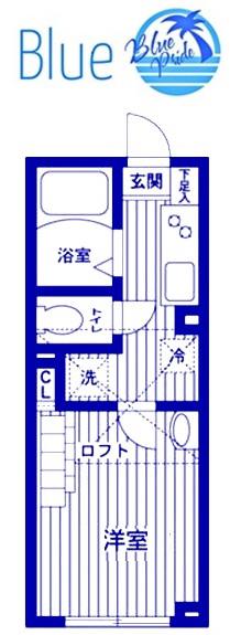 イーストフォート(1K/2階)の間取り写真