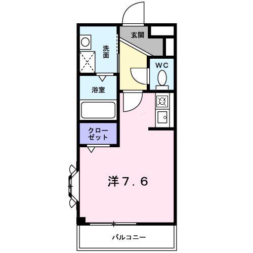 カーサシャルマン(ワンルーム/2階)の間取り写真