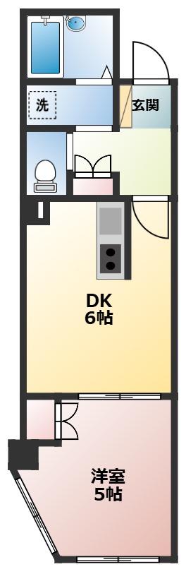 MAXIV日吉(1DK/1階)の間取り写真