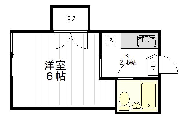 新星ビル(1K/4階)の間取り写真