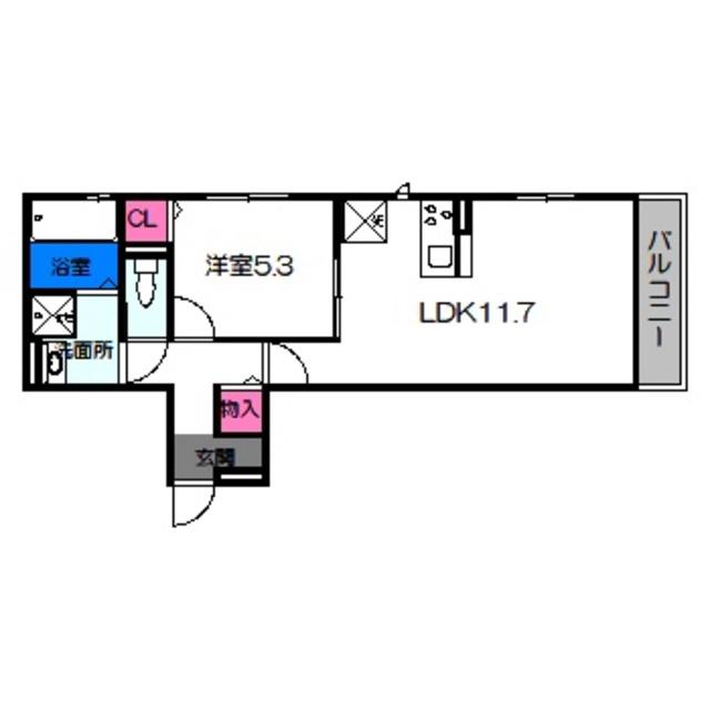 ゆいまーる にこ(1LDK/3階)の間取り写真