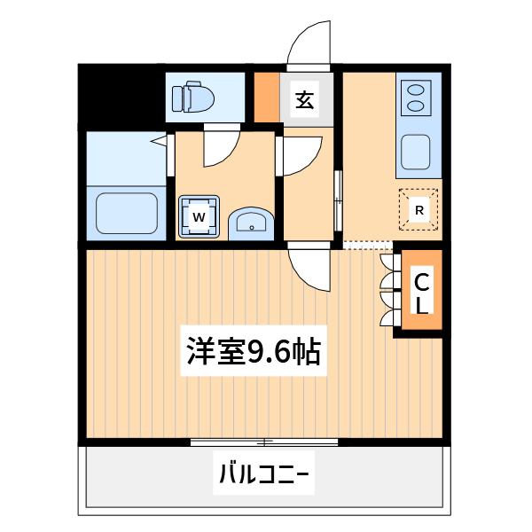プレザンス(1K/2階)の間取り写真