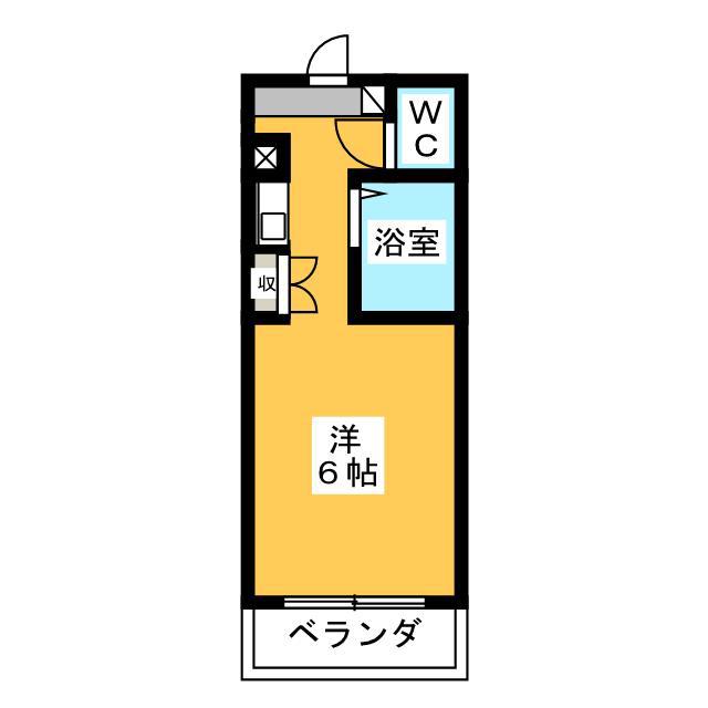 メトロポリタン37(ワンルーム/4階)の間取り写真