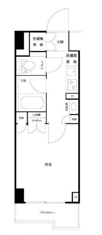 ルーブル仲六郷弐番館(1K/2階)の間取り写真