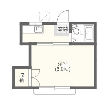 コートYOU(1K/2階)の間取り写真