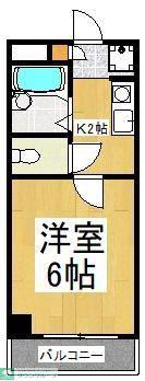 シャモールSTB(1K/1階)の間取り写真