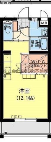 アヴェニール(ワンルーム/1階)の間取り写真