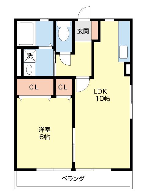 MAISONMUSOTA(1LDK/2階)の間取り写真