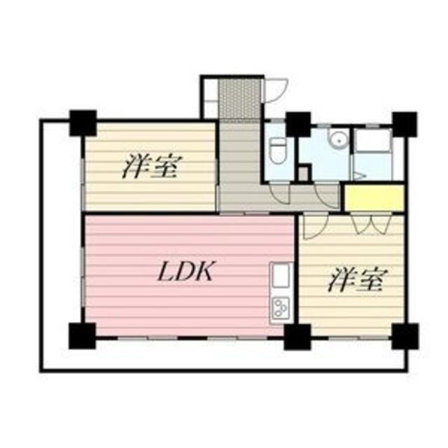 セレス駅南(2LDK/9階)の間取り写真