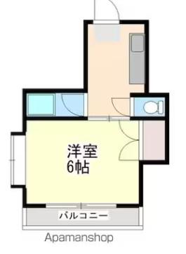 M&Mビル(1K/1階)の間取り写真