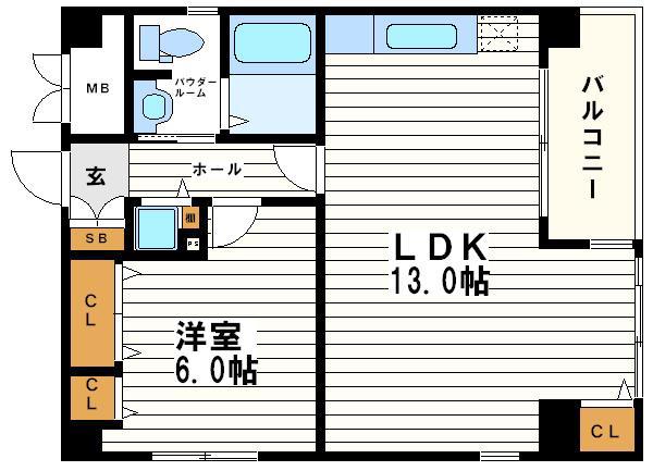 GCOURTZEN(1LDK/3階)の間取り写真