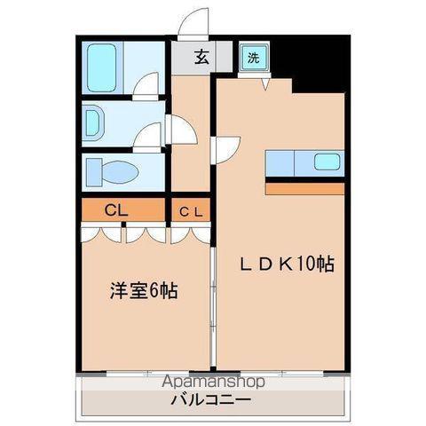 Zサイドテラス蔵立(1LDK/4階)の間取り写真