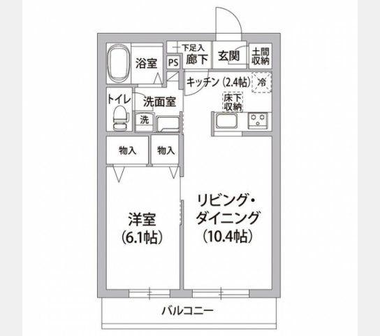 ルヴェ・デュ・ソレイユ(1LDK/2階)の間取り写真