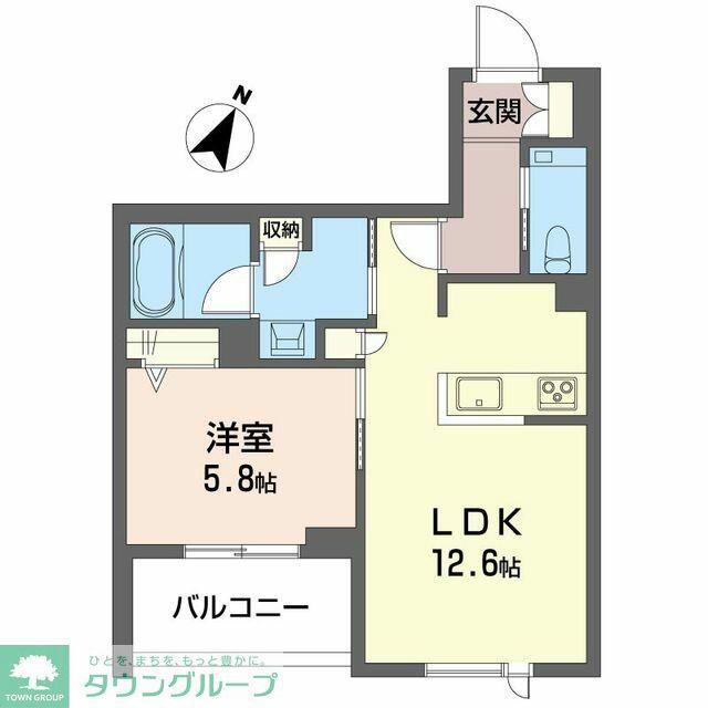 ケーズコート下目黒(1LDK/3階)の間取り写真