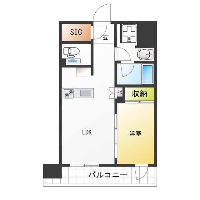 ウィルローズ秋葉原(1LDK/5階)の間取り写真