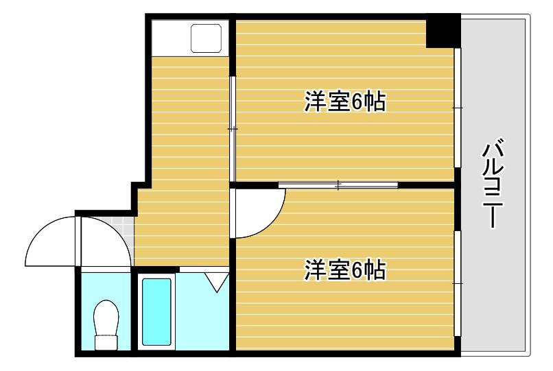 エクラ難波南(2K/3階)の間取り写真