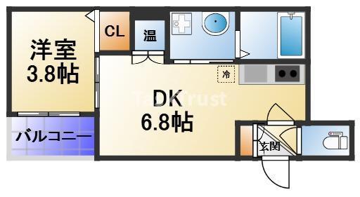 BISCUSS FORESTA SAKURANOMIYA(1DK/1階)の間取り写真