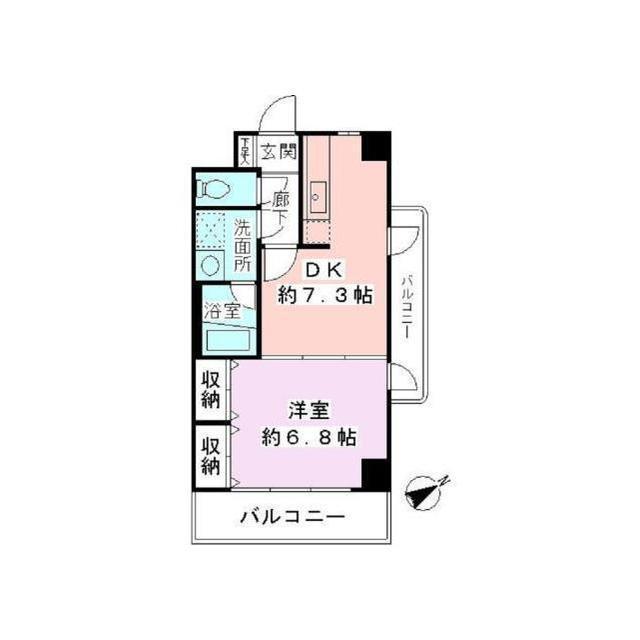 弥生台中丸ビル(1DK/3階)の間取り写真