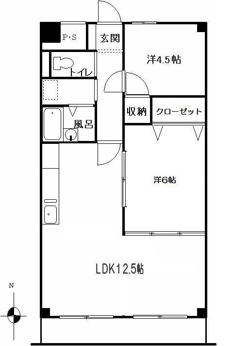 セトル本郷台II(2LDK/4階)の間取り写真