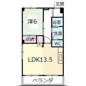 LA BELLE SANTE(1LDK/3階)の間取り写真
