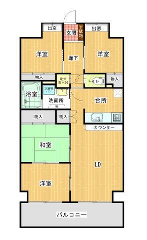 マルイラベンダーヒルズ(4LDK/11階)の間取り写真