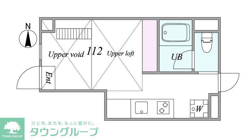 PASEO イースト(1K/1階)の間取り写真