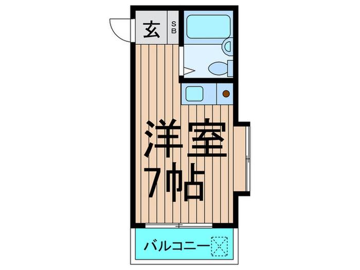 エスポワール田無(ワンルーム/2階)の間取り写真