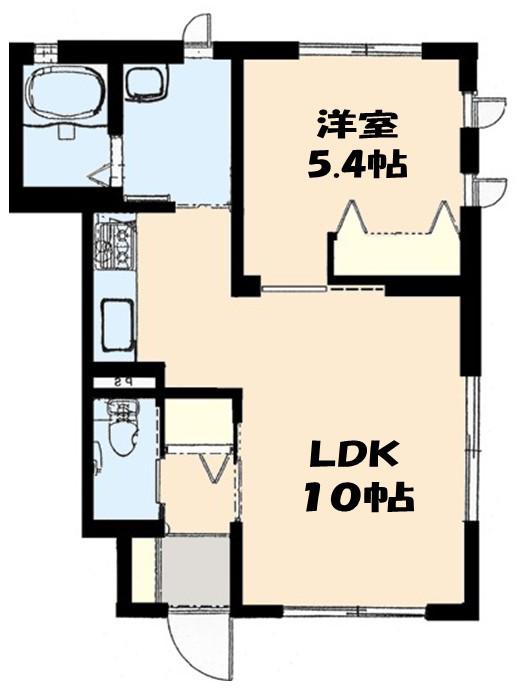ベルリッツア湘南D(1LDK/1階)の間取り写真
