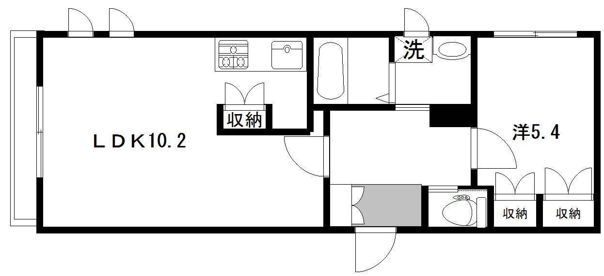 ガーデニア中野(1LDK/3階)の間取り写真