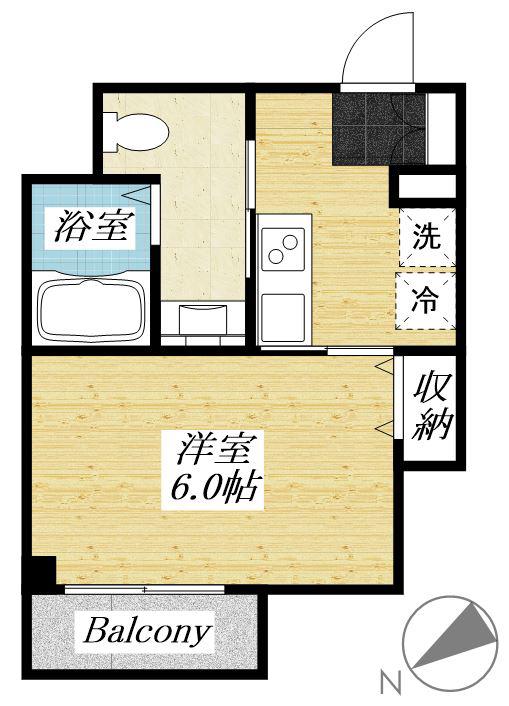 NSTAGE豊田(1K/8階)の間取り写真