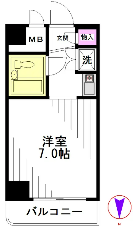 朝日蔵前プラザ 6階階 間取り