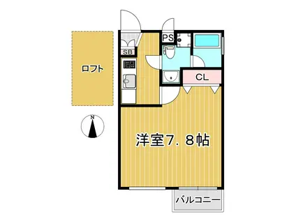 LA COLLINE(1K/3階)の間取り写真