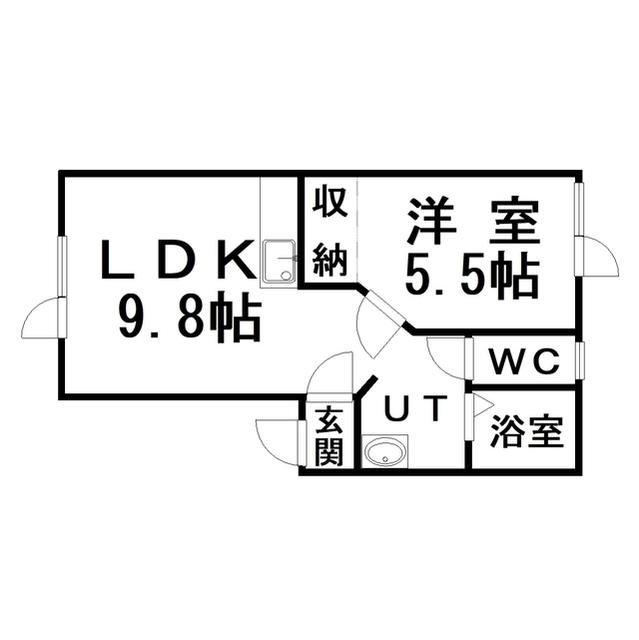 MC20(1LDK/2階)の間取り写真