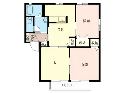 シャーメゾンA(2LDK/1階)の間取り写真