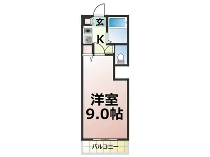 富士レイホービル第3(1K/4階)の間取り写真