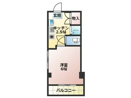リオン日吉(1K/3階)の間取り写真
