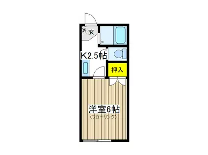 近藤荘(1K/1階)の間取り写真