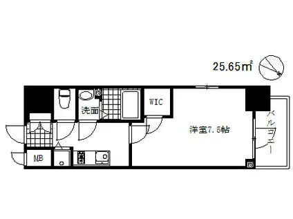 エスリード神戸ハーバーテラス(1K/4階)の間取り写真
